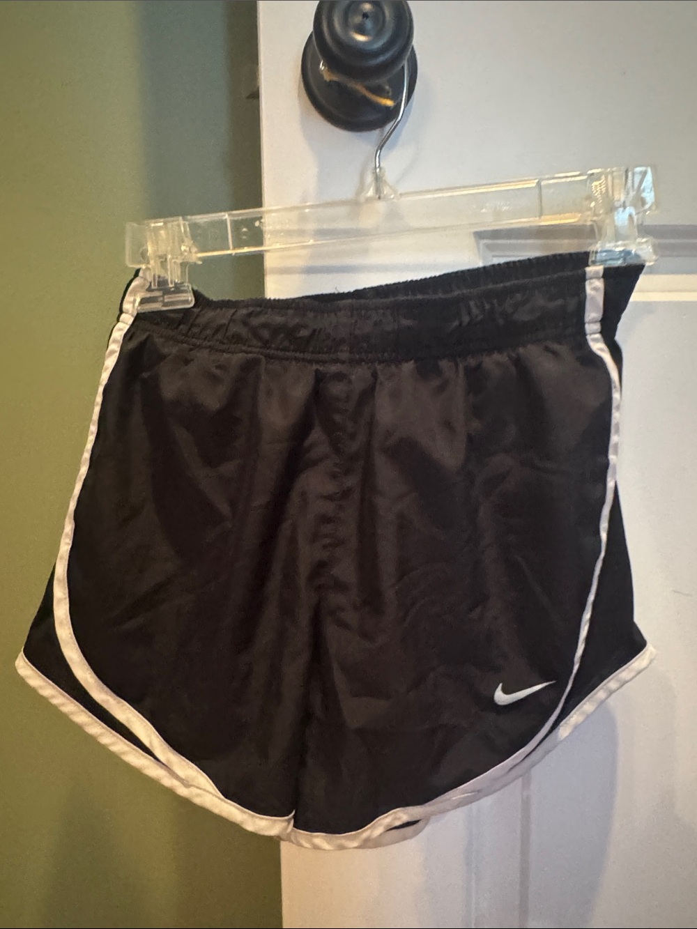 Nike Women’s Black Athletic Shorts with White Trim
